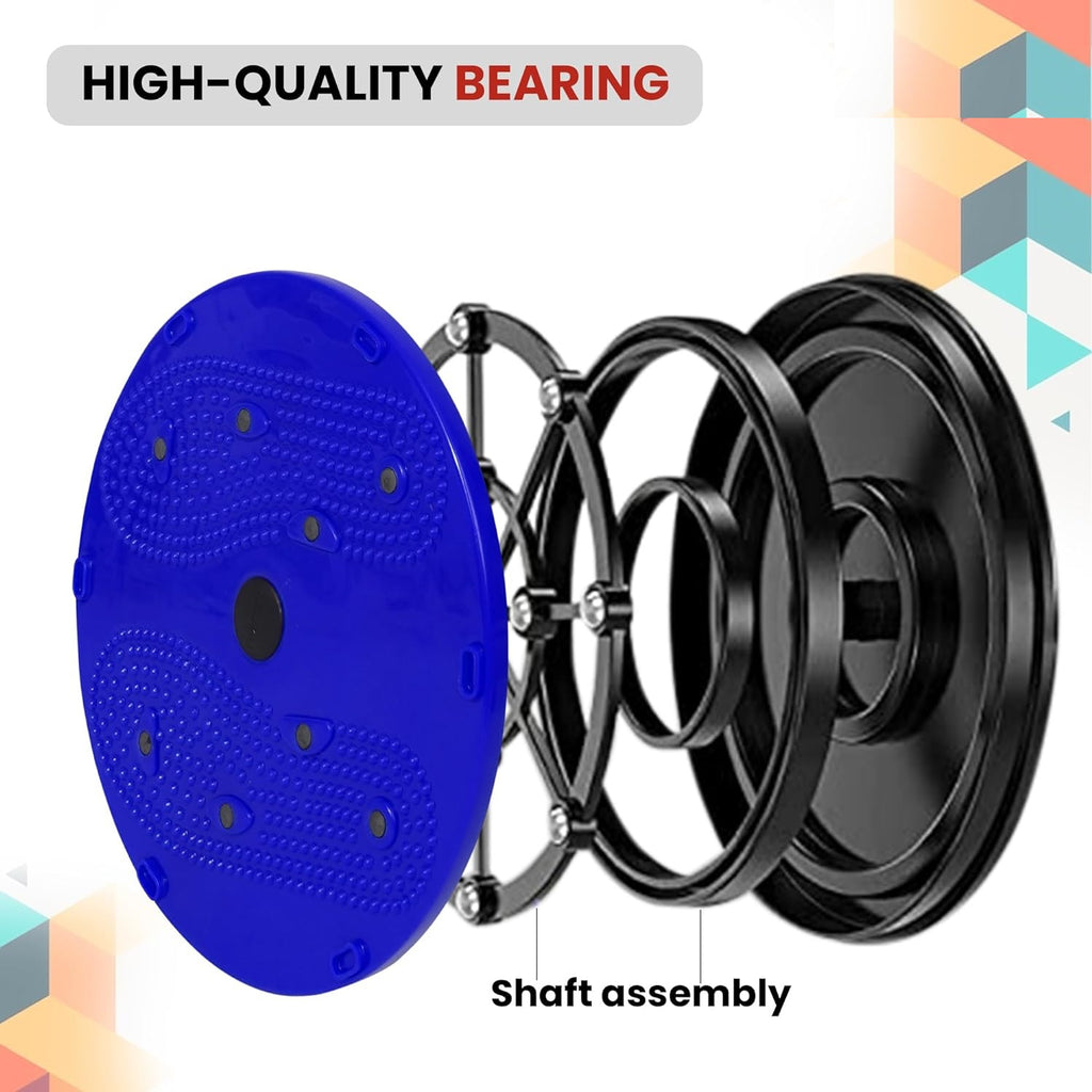 Premium Waist Disc Accupressure with Magnets Reflexology, Slimming Abdominal 5 In 1 Tummy Twister Ab Exerciser (Blue)