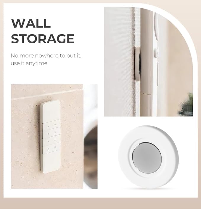 Magnetic Remote Control Holder Wall Mount Self-Adhesive, Strong Magnet Hole-Free Remote Holder